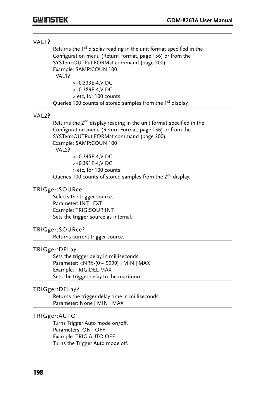 GW Instek GDM-8261A User manual User Manual | Page 198 / 230