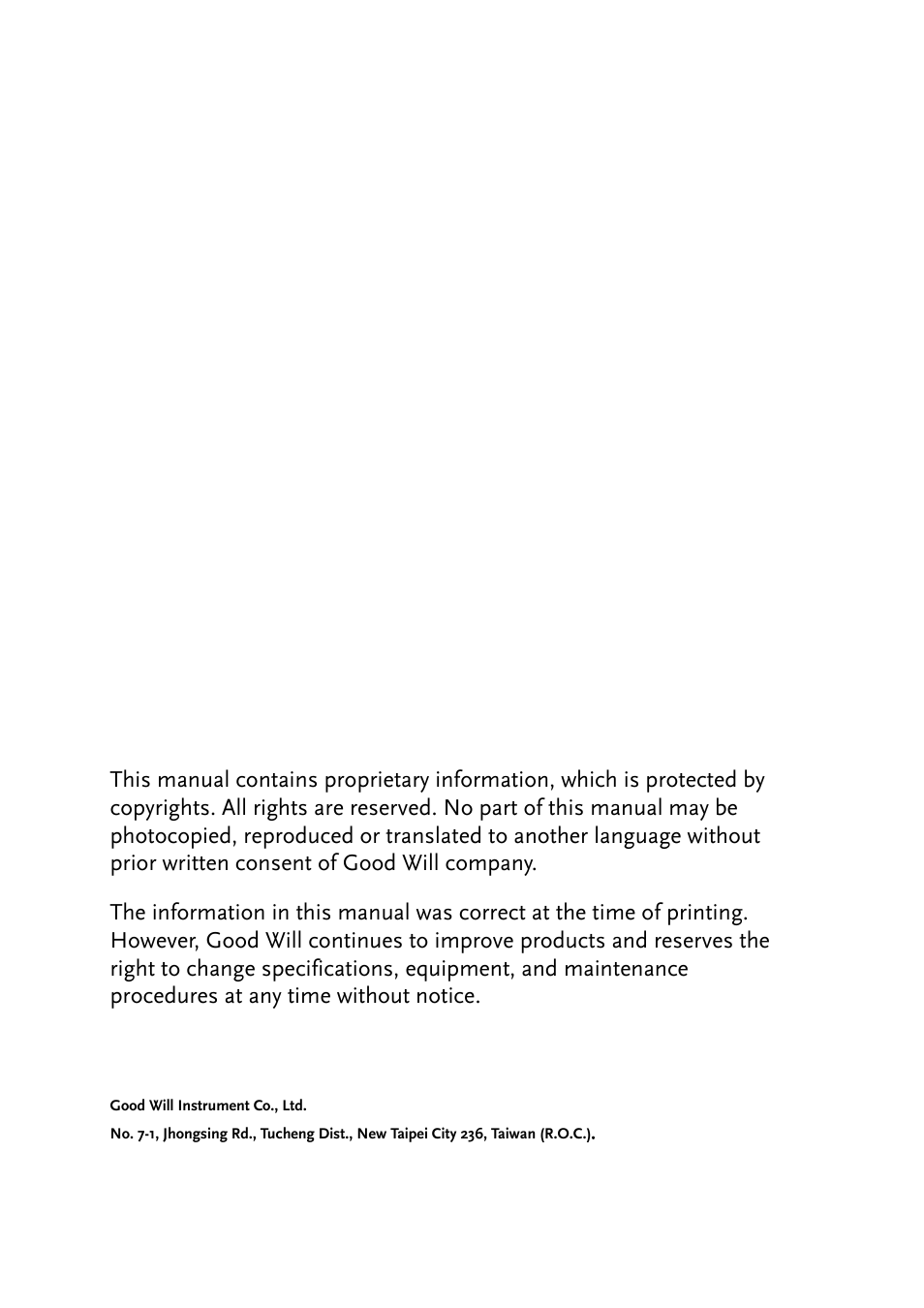 GW Instek GDM-8261A User manual User Manual | Page 2 / 230