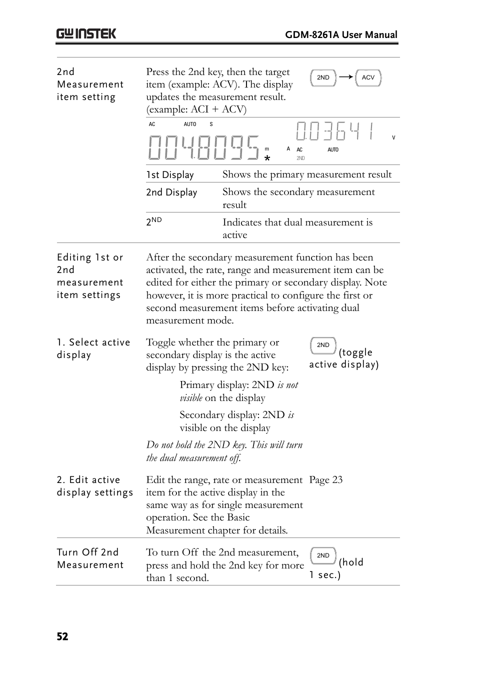 GW Instek GDM-8261A User manual User Manual | Page 52 / 230