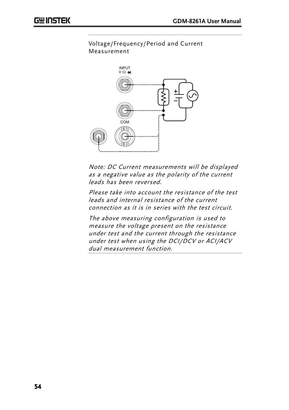 GW Instek GDM-8261A User manual User Manual | Page 54 / 230