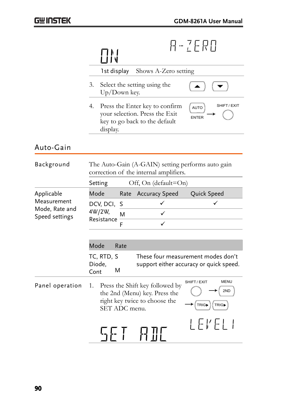 Auto-gain | GW Instek GDM-8261A User manual User Manual | Page 90 / 230