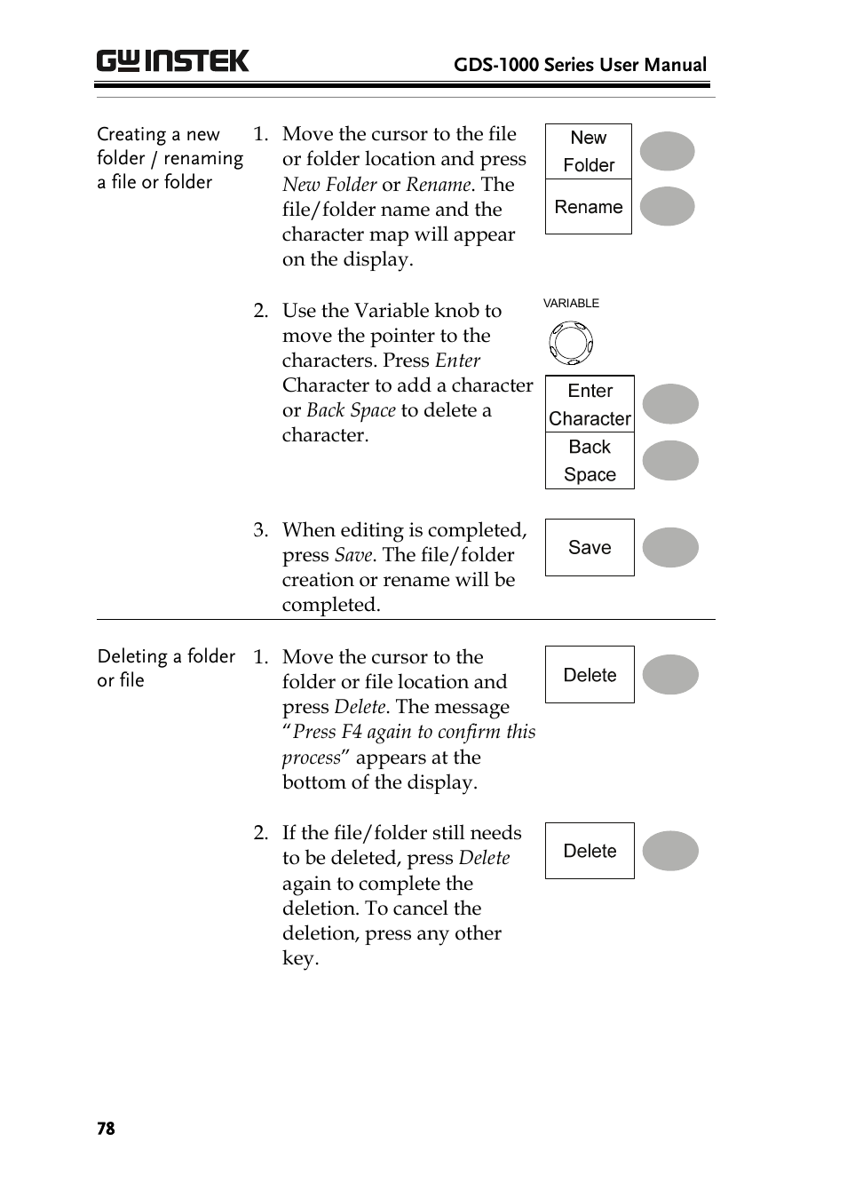 GW Instek GDS-1000 Series User Manual User Manual | Page 78 / 107