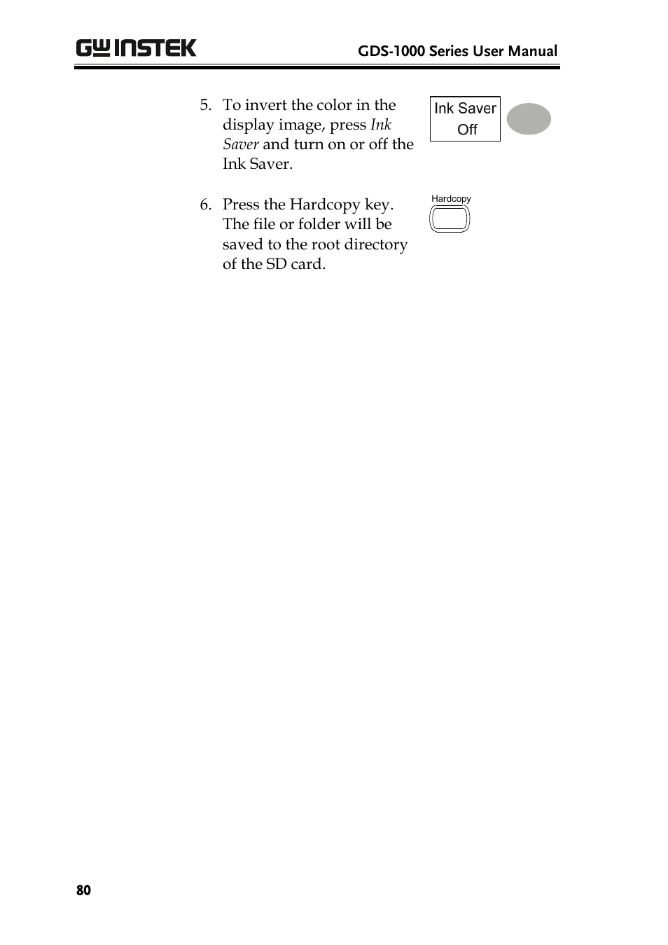 GW Instek GDS-1000 Series User Manual User Manual | Page 80 / 107