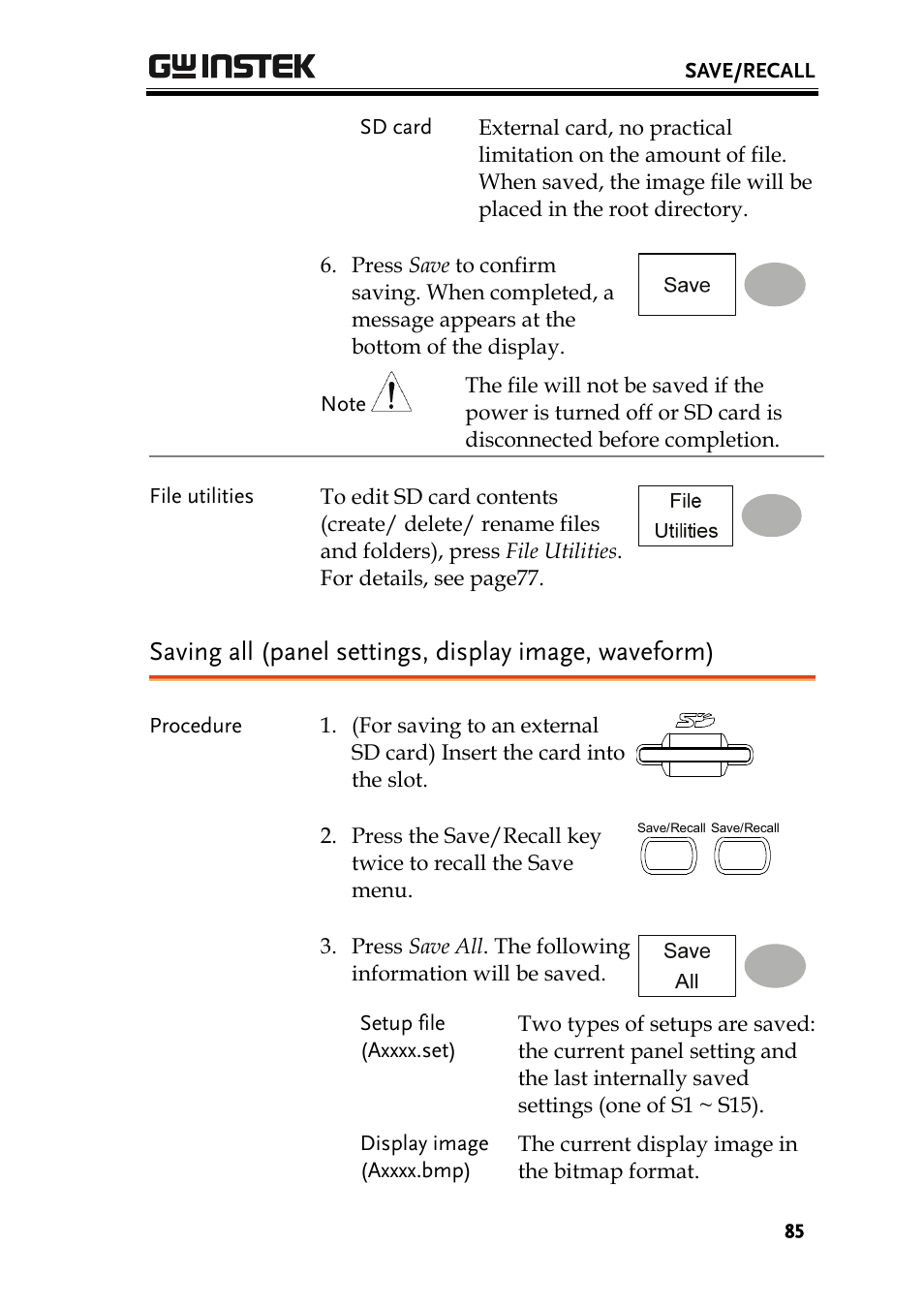 GW Instek GDS-1000 Series User Manual User Manual | Page 85 / 107