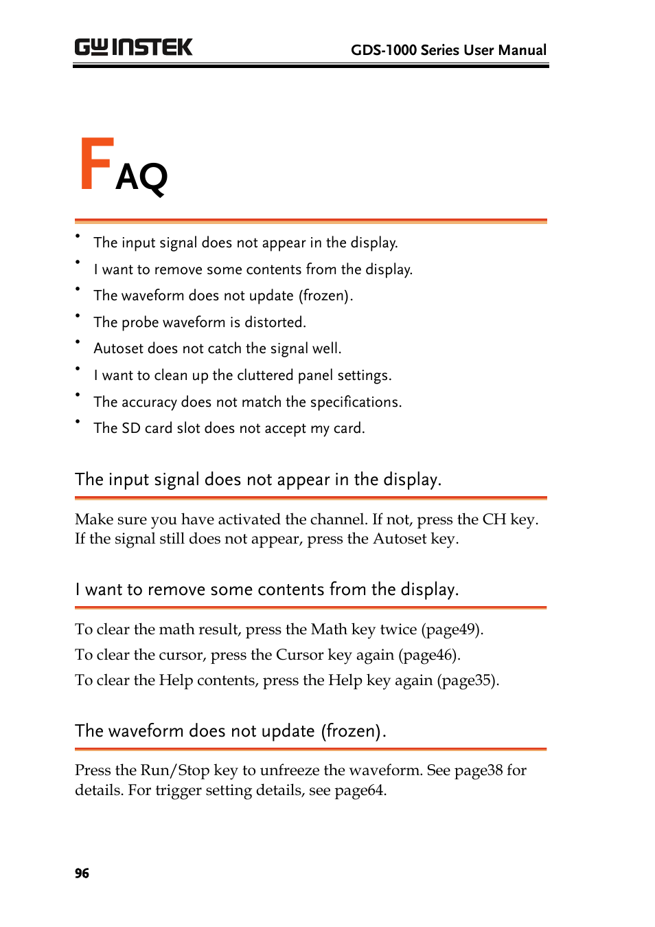 GW Instek GDS-1000 Series User Manual User Manual | Page 96 / 107