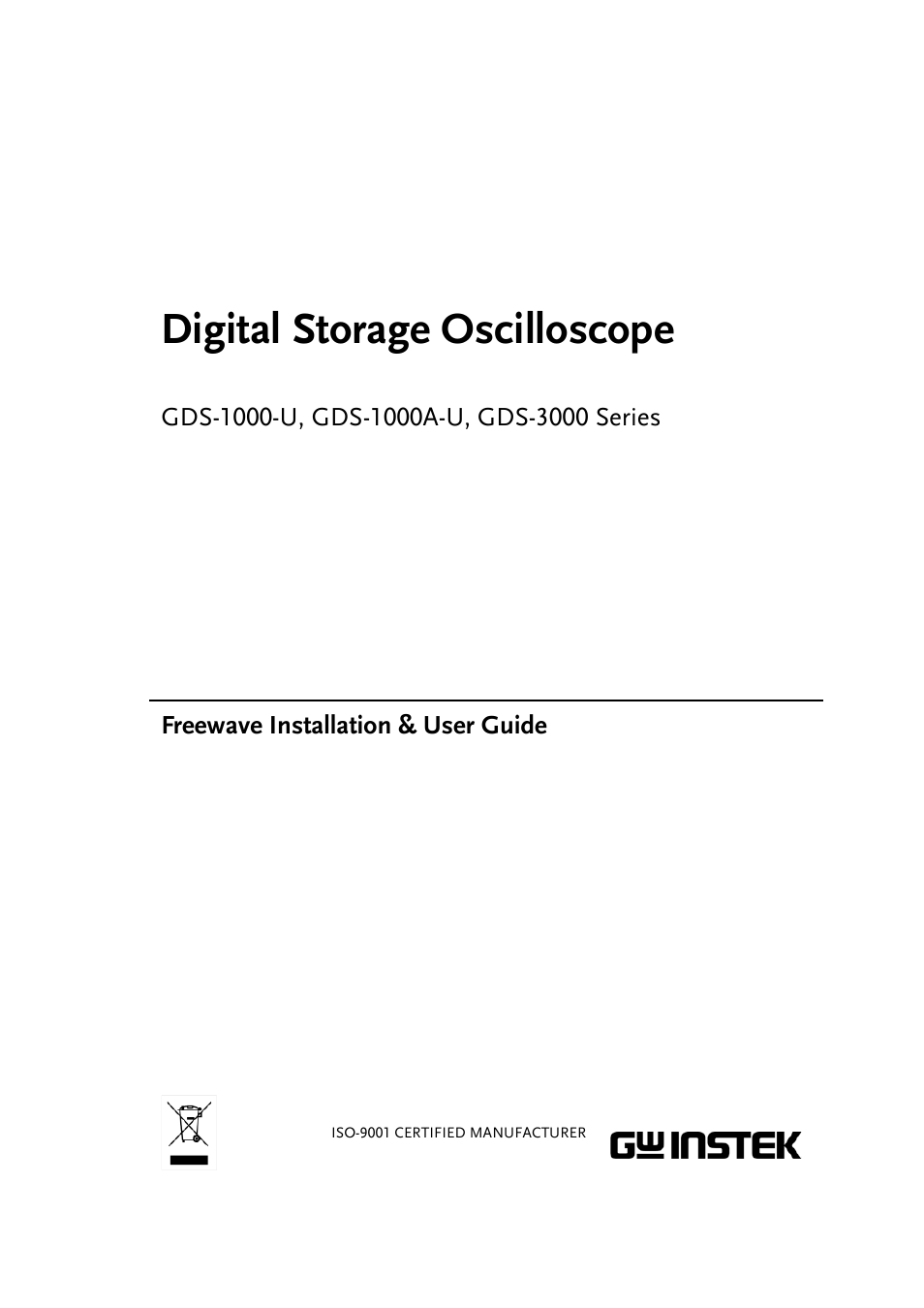 GW Instek GDS-1000A Series Freewave user manual User Manual | 51 pages