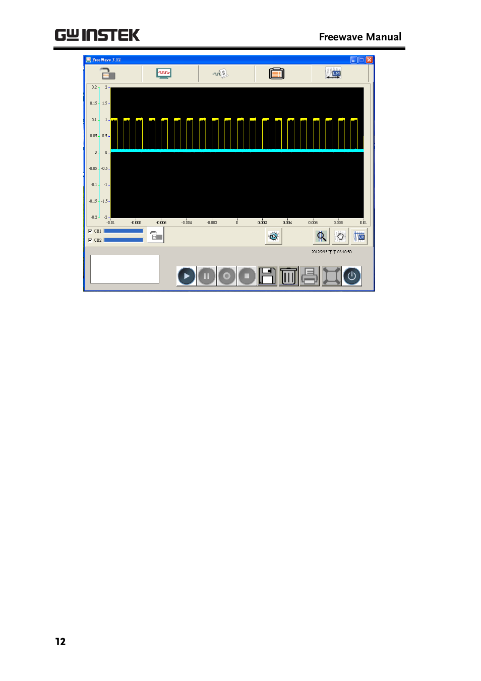 GW Instek GDS-1000A Series Freewave user manual User Manual | Page 12 / 51