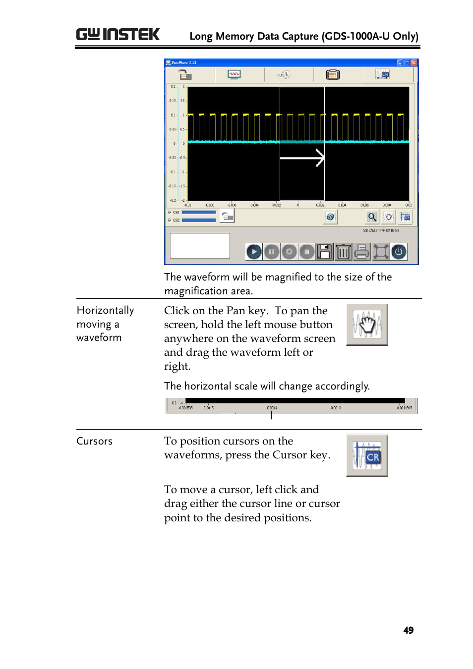 GW Instek GDS-1000A Series Freewave user manual User Manual | Page 49 / 51