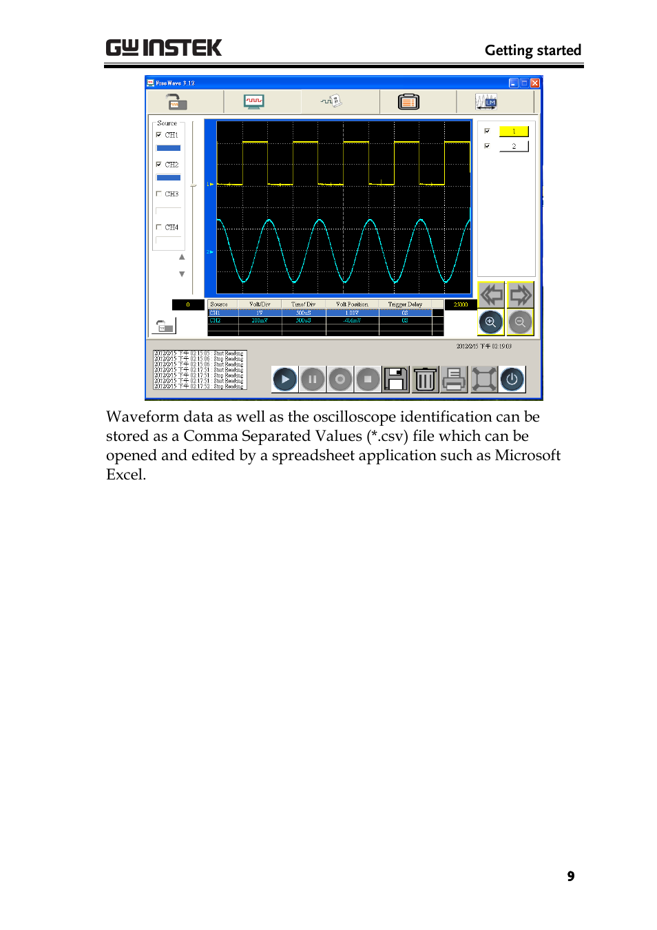 GW Instek GDS-1000A Series Freewave user manual User Manual | Page 9 / 51