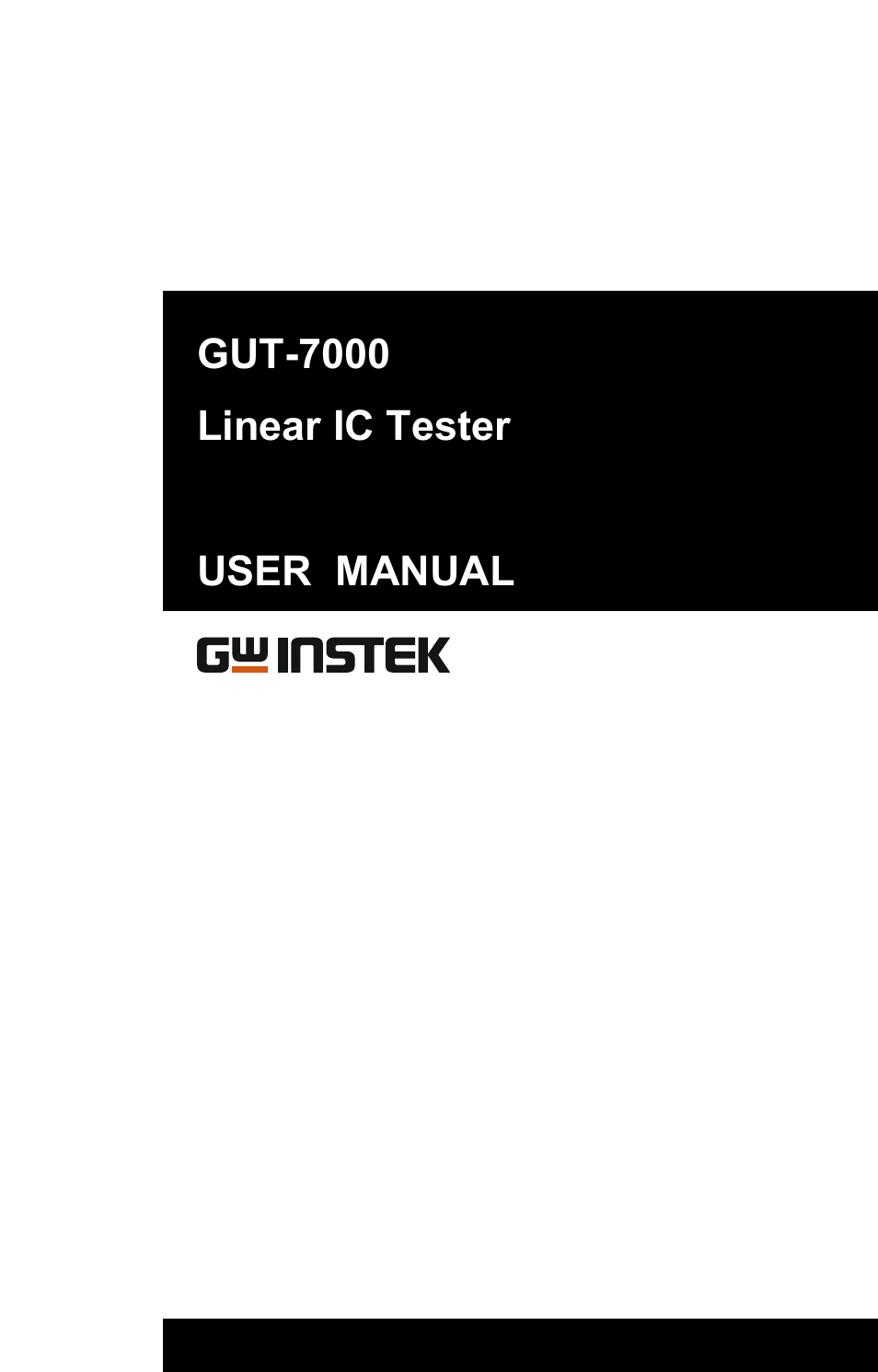 GW Instek GUT-7000 User Manual | 19 pages