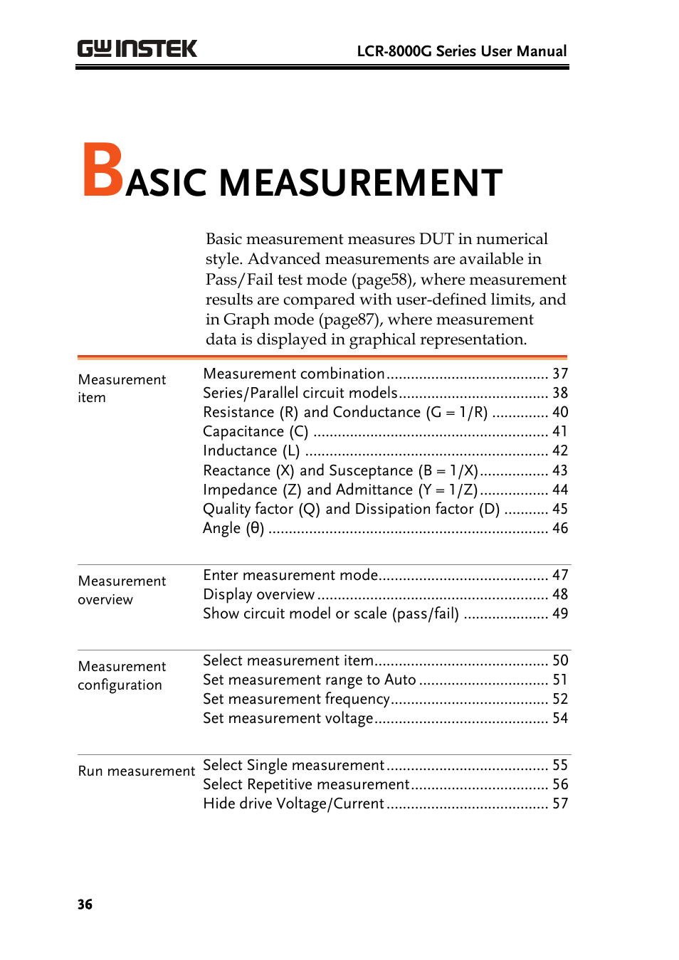 Asic measurement | GW Instek LCR-8101 (Replaced by LCR-8101G) User Manual | Page 36 / 139