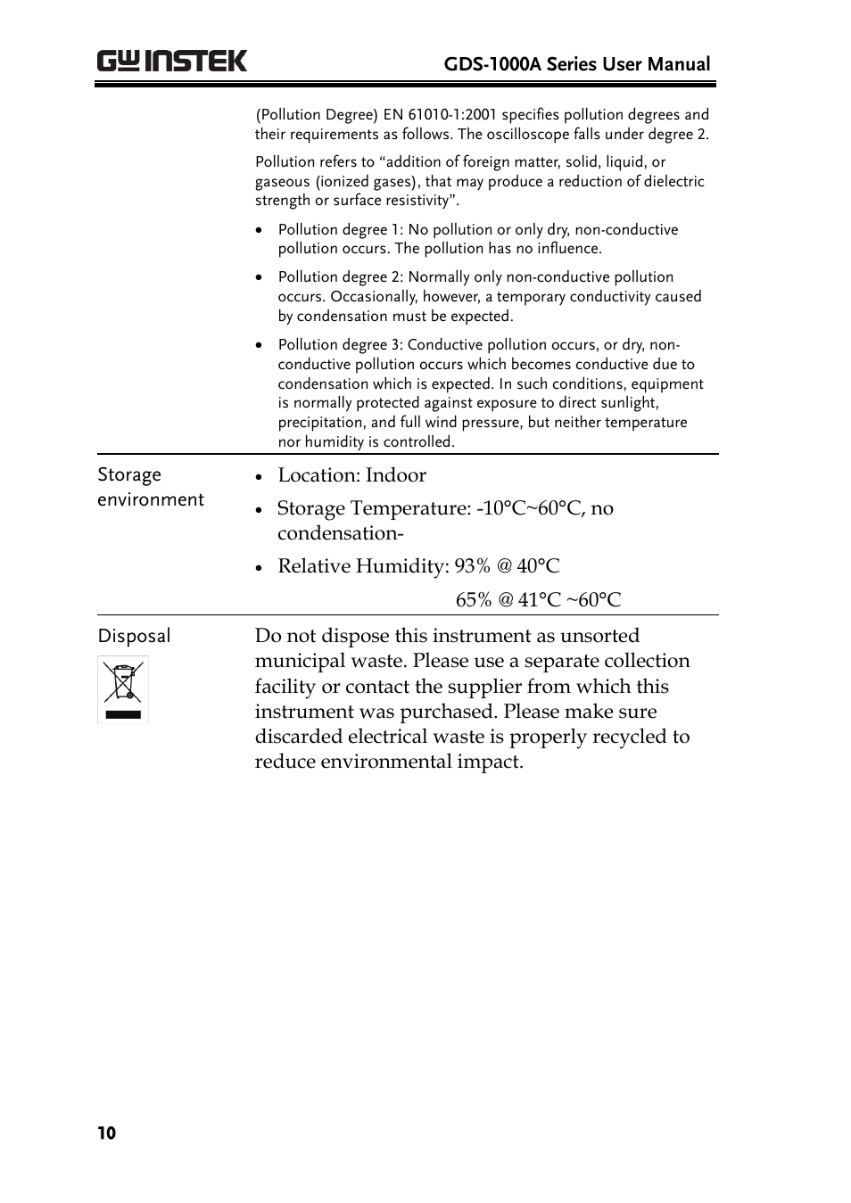 GW Instek GDS-1000A Series User Manual User Manual | Page 10 / 135