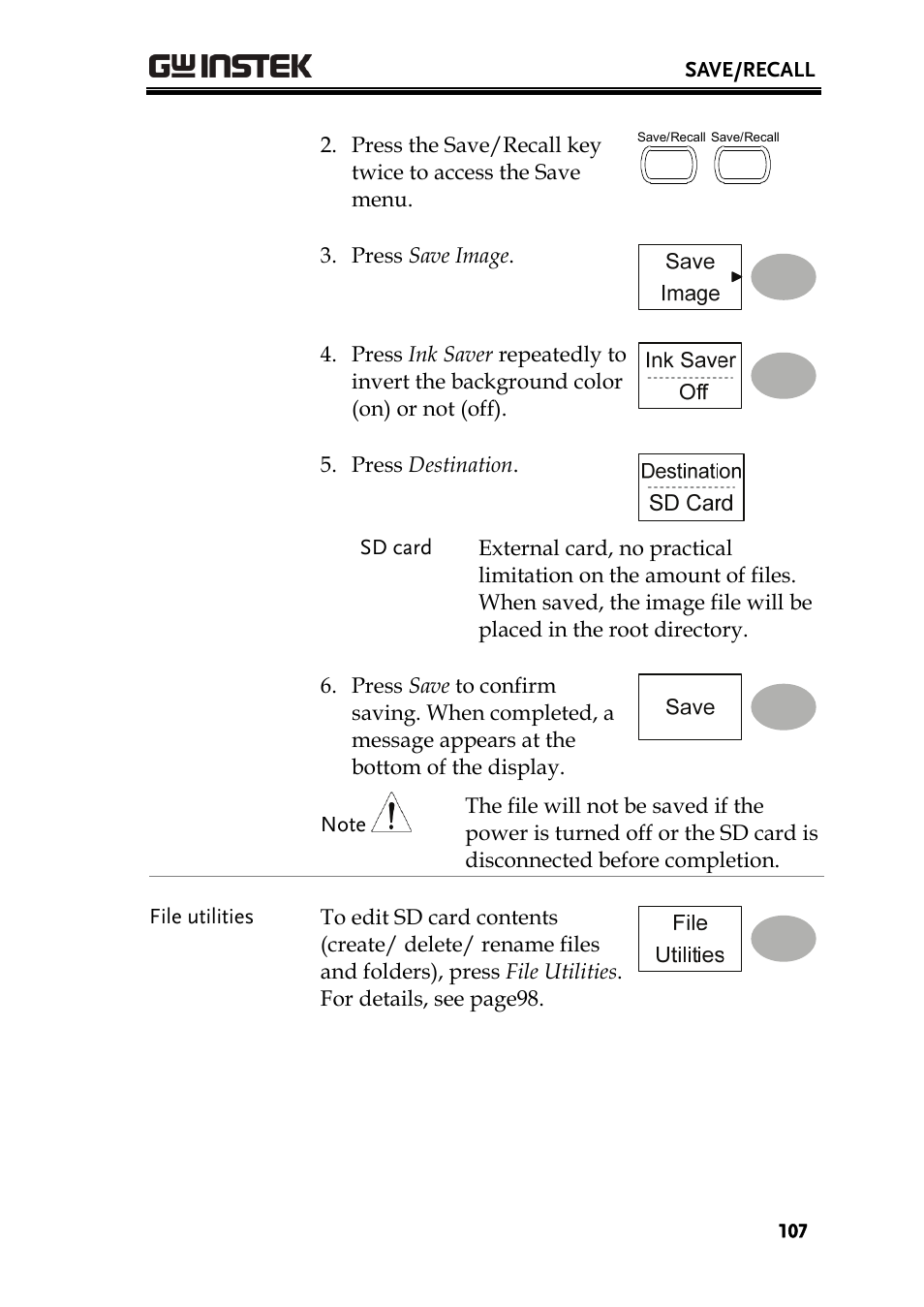 GW Instek GDS-1000A Series User Manual User Manual | Page 107 / 135