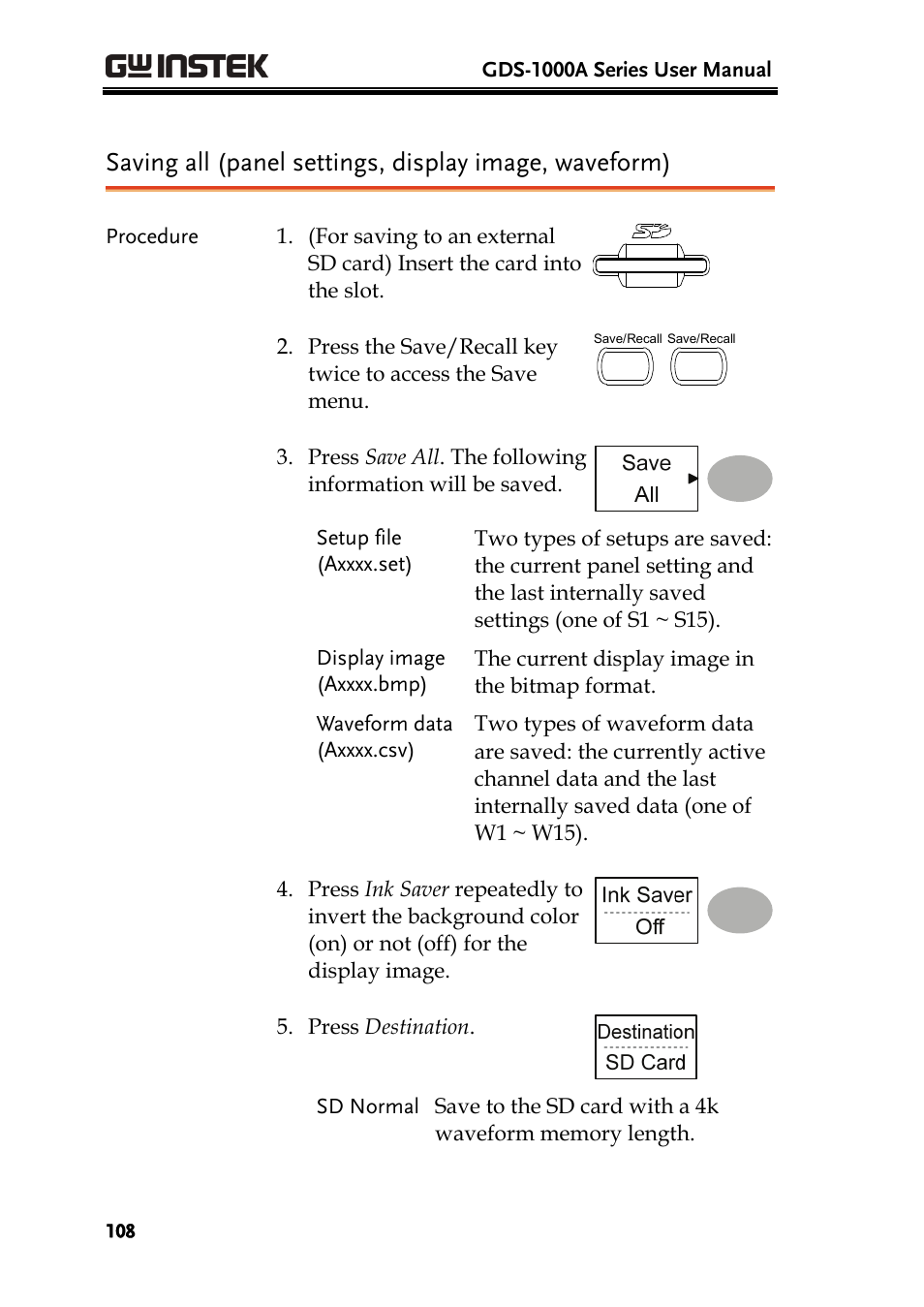 GW Instek GDS-1000A Series User Manual User Manual | Page 108 / 135