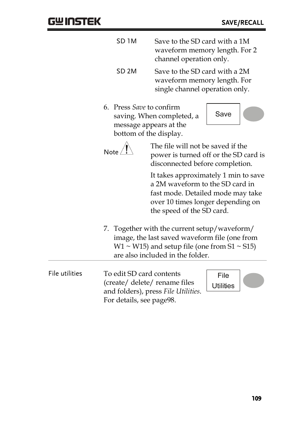 GW Instek GDS-1000A Series User Manual User Manual | Page 109 / 135