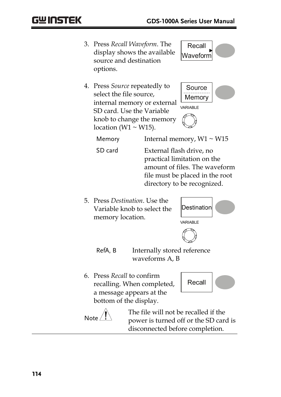 GW Instek GDS-1000A Series User Manual User Manual | Page 114 / 135