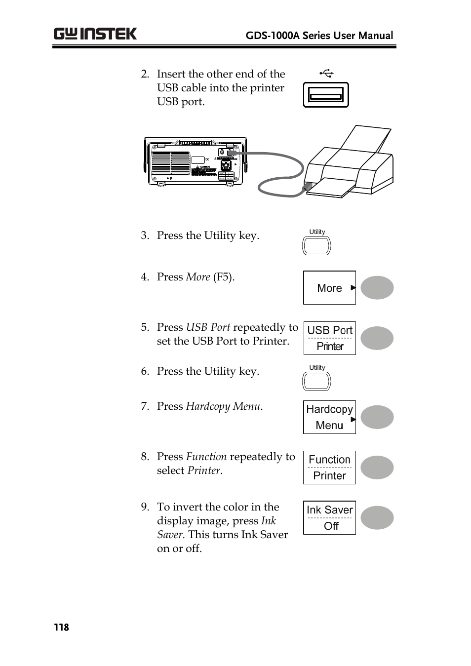GW Instek GDS-1000A Series User Manual User Manual | Page 118 / 135