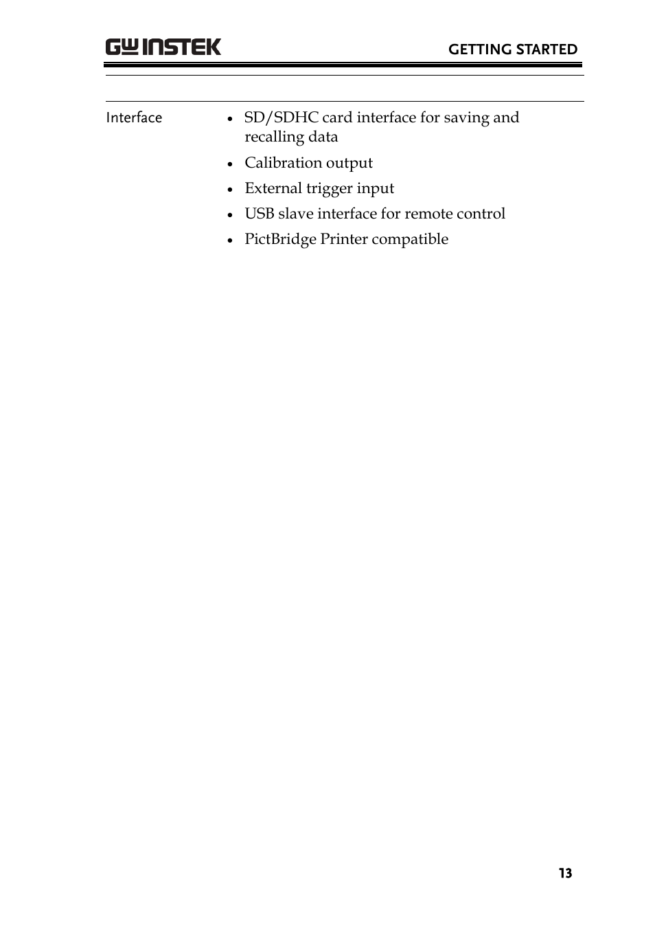 GW Instek GDS-1000A Series User Manual User Manual | Page 13 / 135