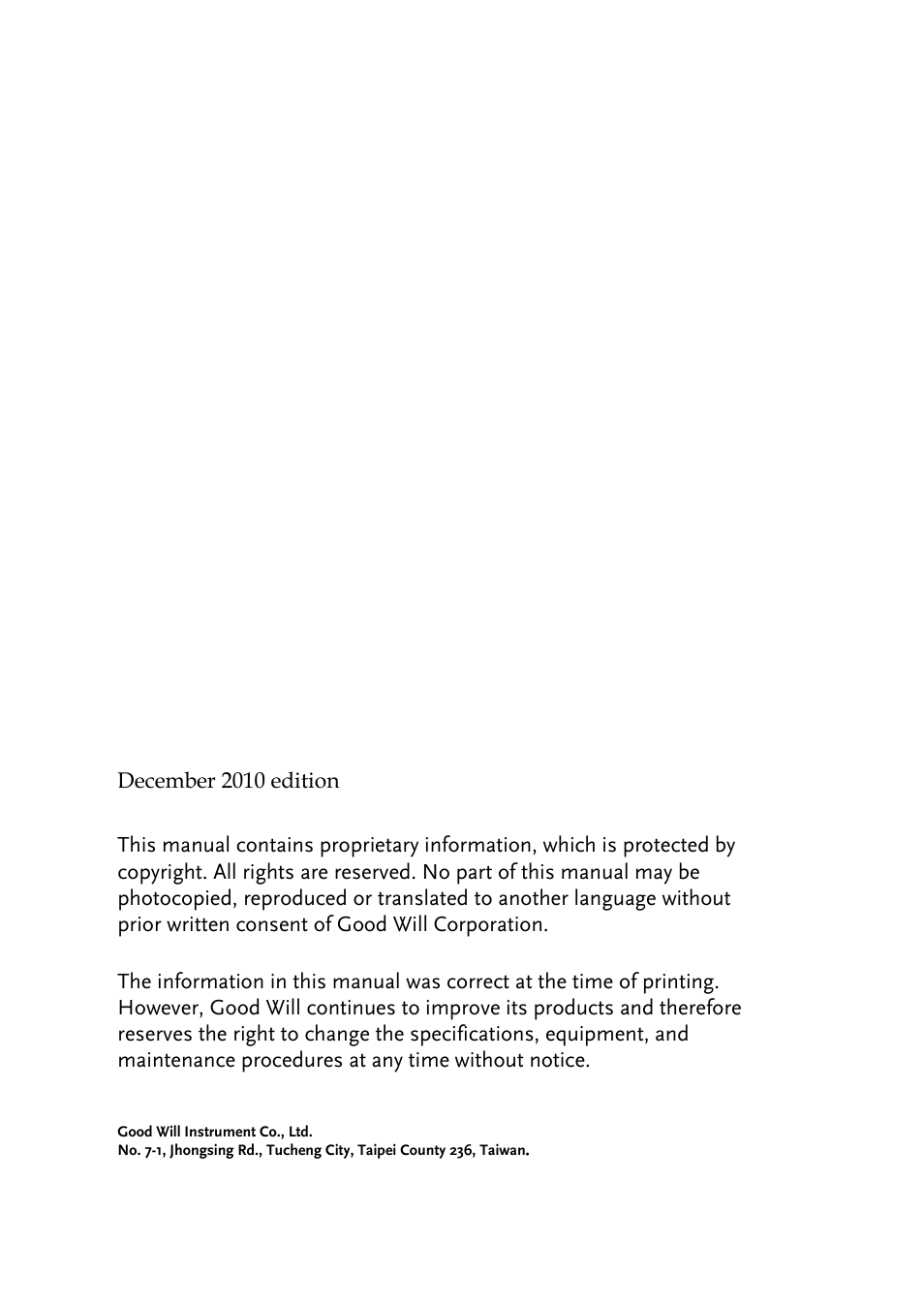 GW Instek GDS-1000A Series User Manual User Manual | Page 2 / 135