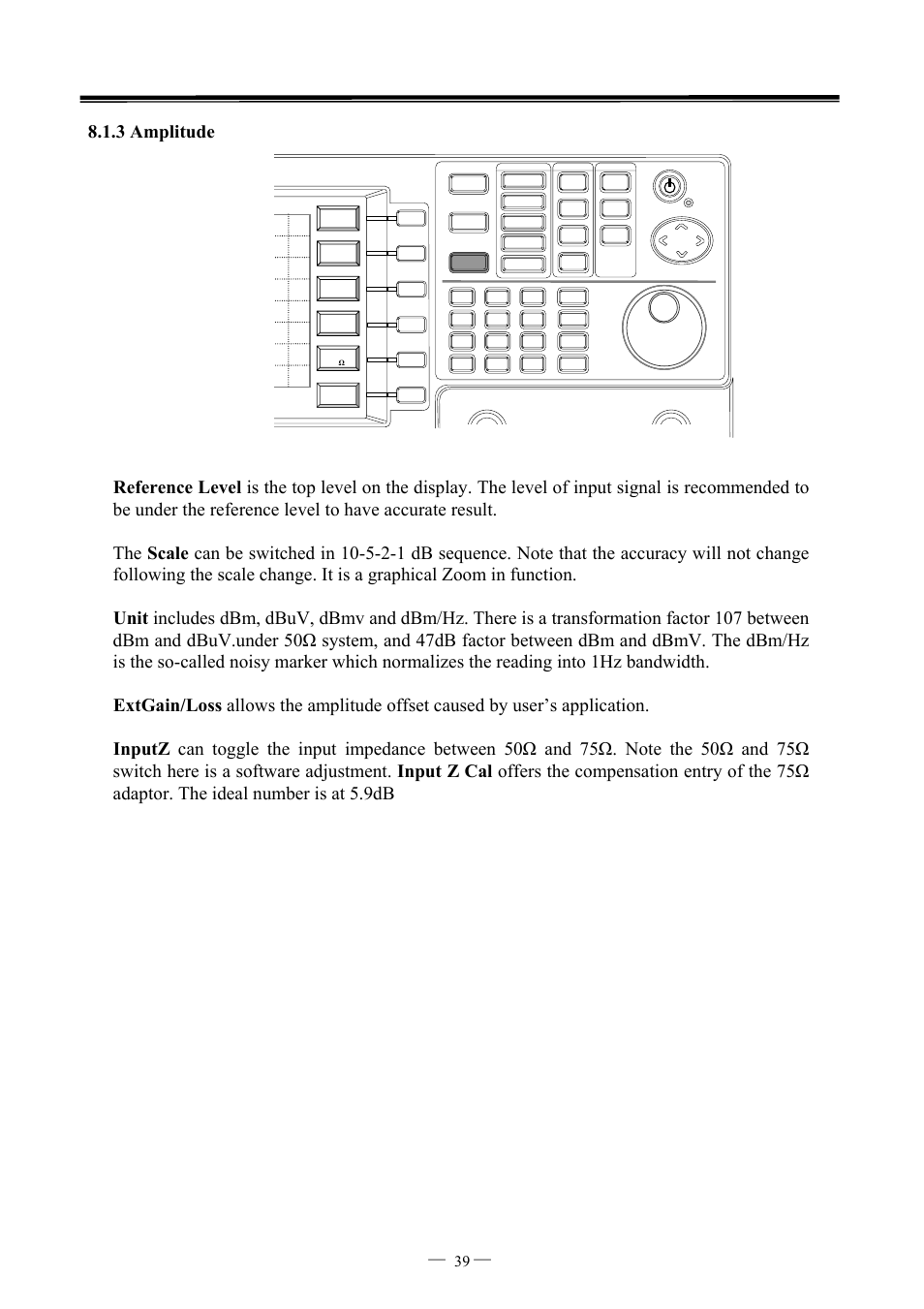 7ghz spectrum analyzer operation manual ⎯ ⎯ 39 | GW Instek GSP-827 User Manual User Manual | Page 40 / 97
