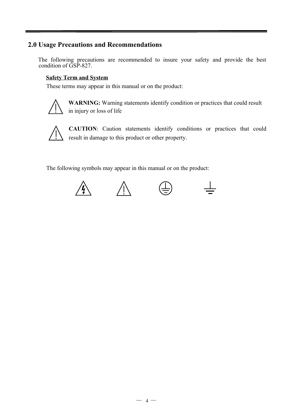 GW Instek GSP-827 User Manual User Manual | Page 5 / 97