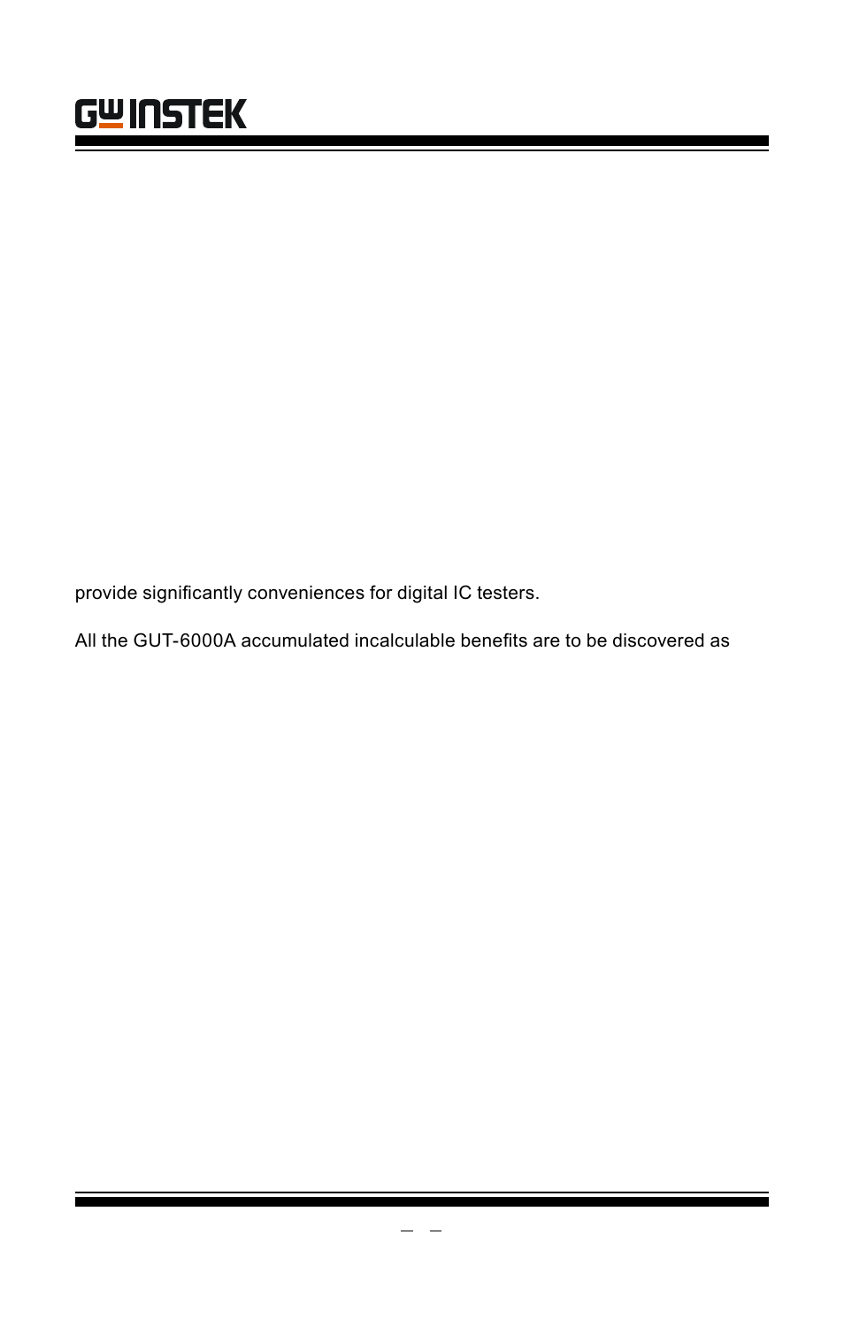Introduction | GW Instek GUT-6000A User Manual | Page 3 / 34