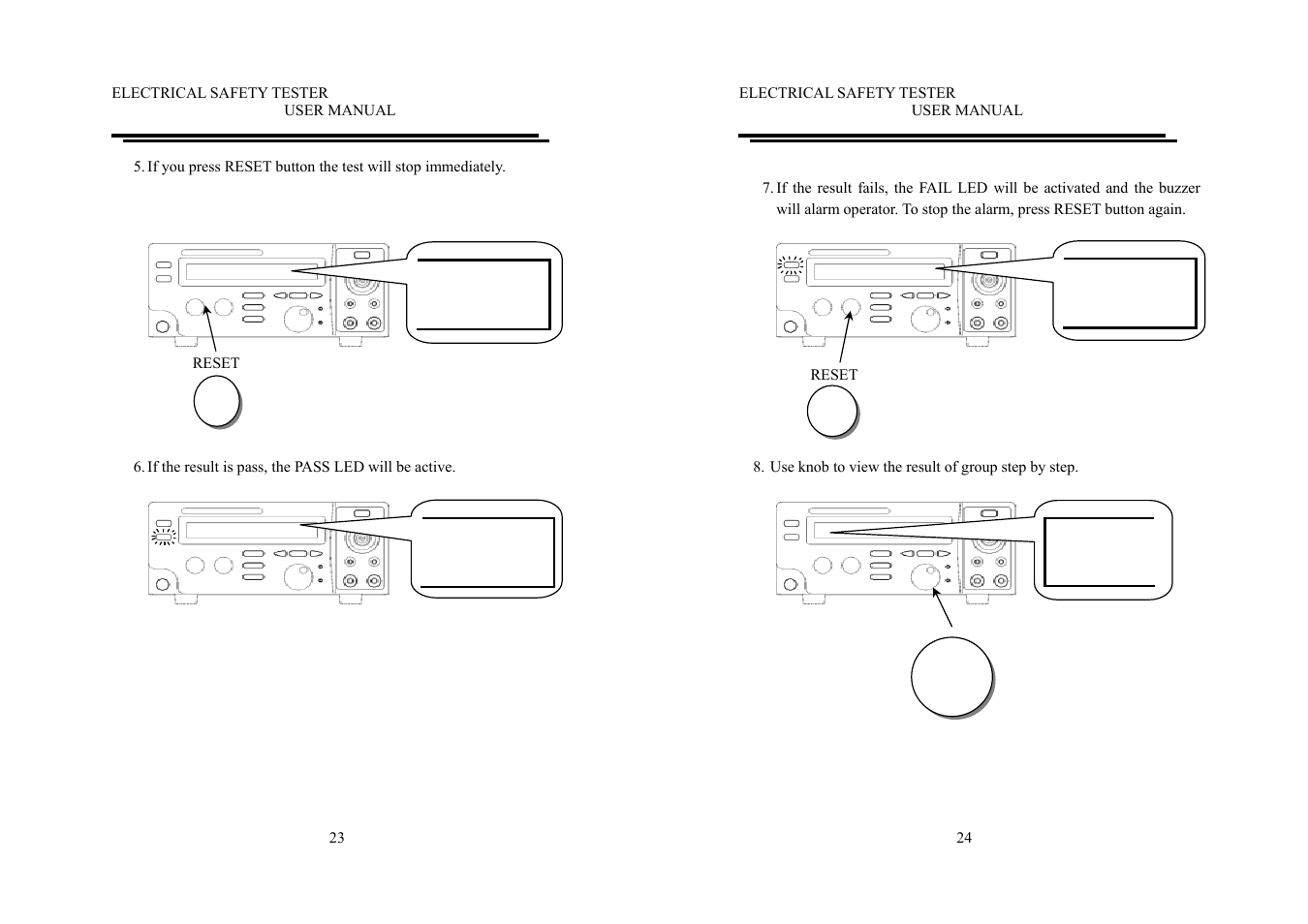 F a i l | GW Instek GPI-700A Series User Manual User Manual | Page 16 / 24