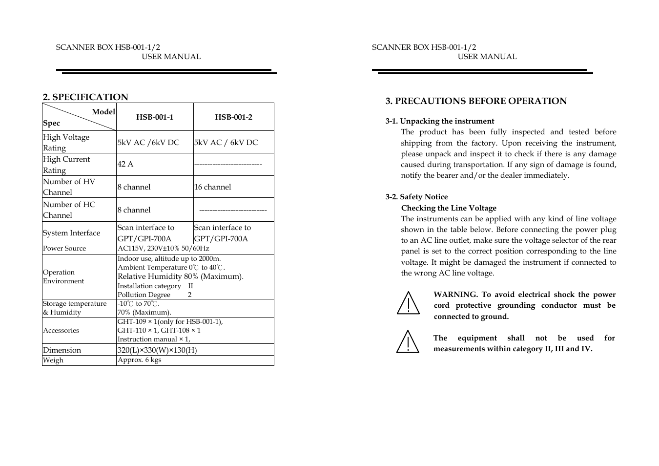 GW Instek GPI-700A Series HSB-001-01/-02 User manual User Manual | Page 4 / 9