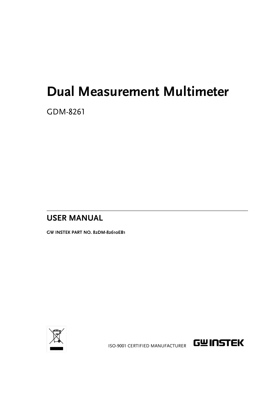 GW Instek GDM-8261 User Manual User Manual | 224 pages