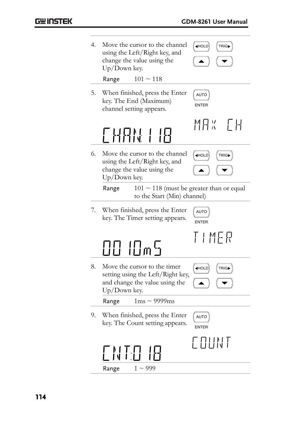 GW Instek GDM-8261 User Manual User Manual | Page 114 / 224