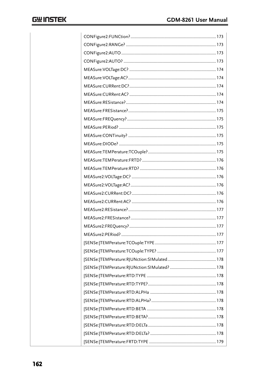 Gdm-8261 user manual | GW Instek GDM-8261 User Manual User Manual | Page 162 / 224