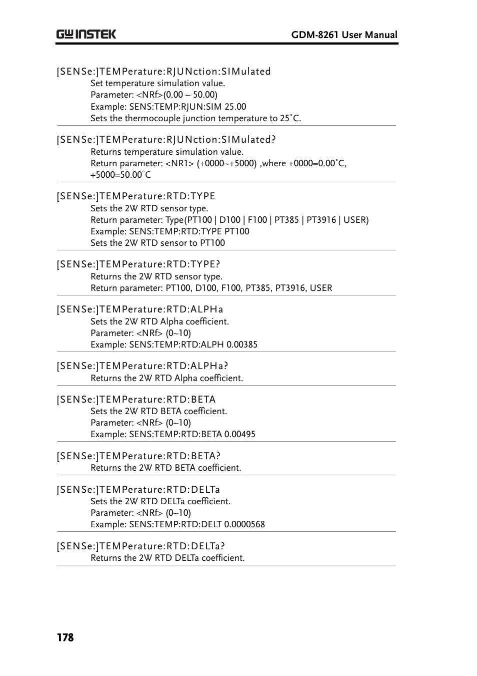 GW Instek GDM-8261 User Manual User Manual | Page 178 / 224