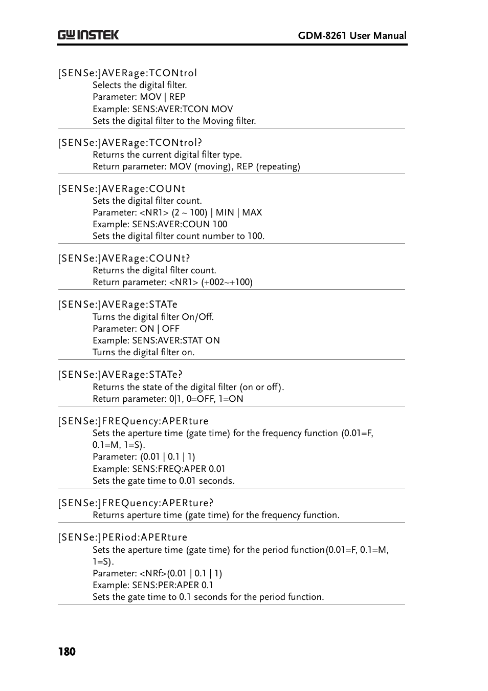 GW Instek GDM-8261 User Manual User Manual | Page 180 / 224
