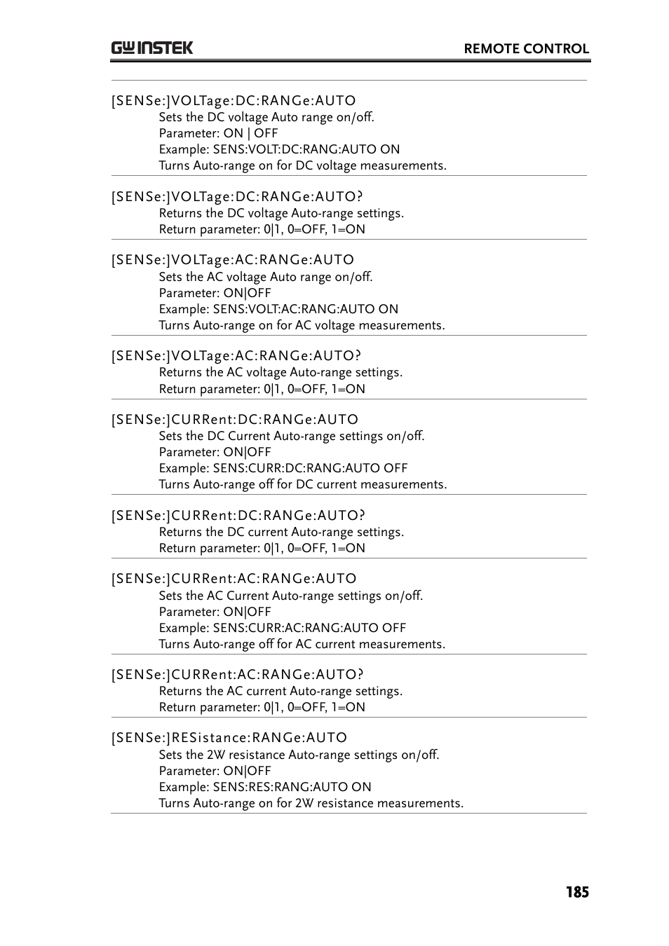 GW Instek GDM-8261 User Manual User Manual | Page 185 / 224