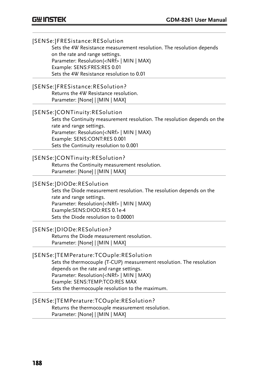 GW Instek GDM-8261 User Manual User Manual | Page 188 / 224