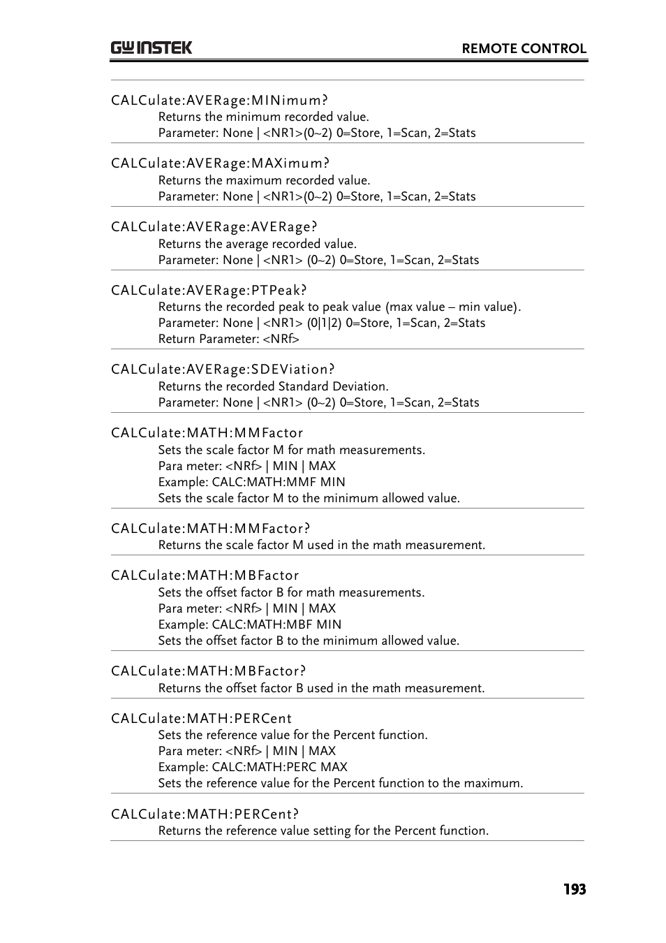 GW Instek GDM-8261 User Manual User Manual | Page 193 / 224