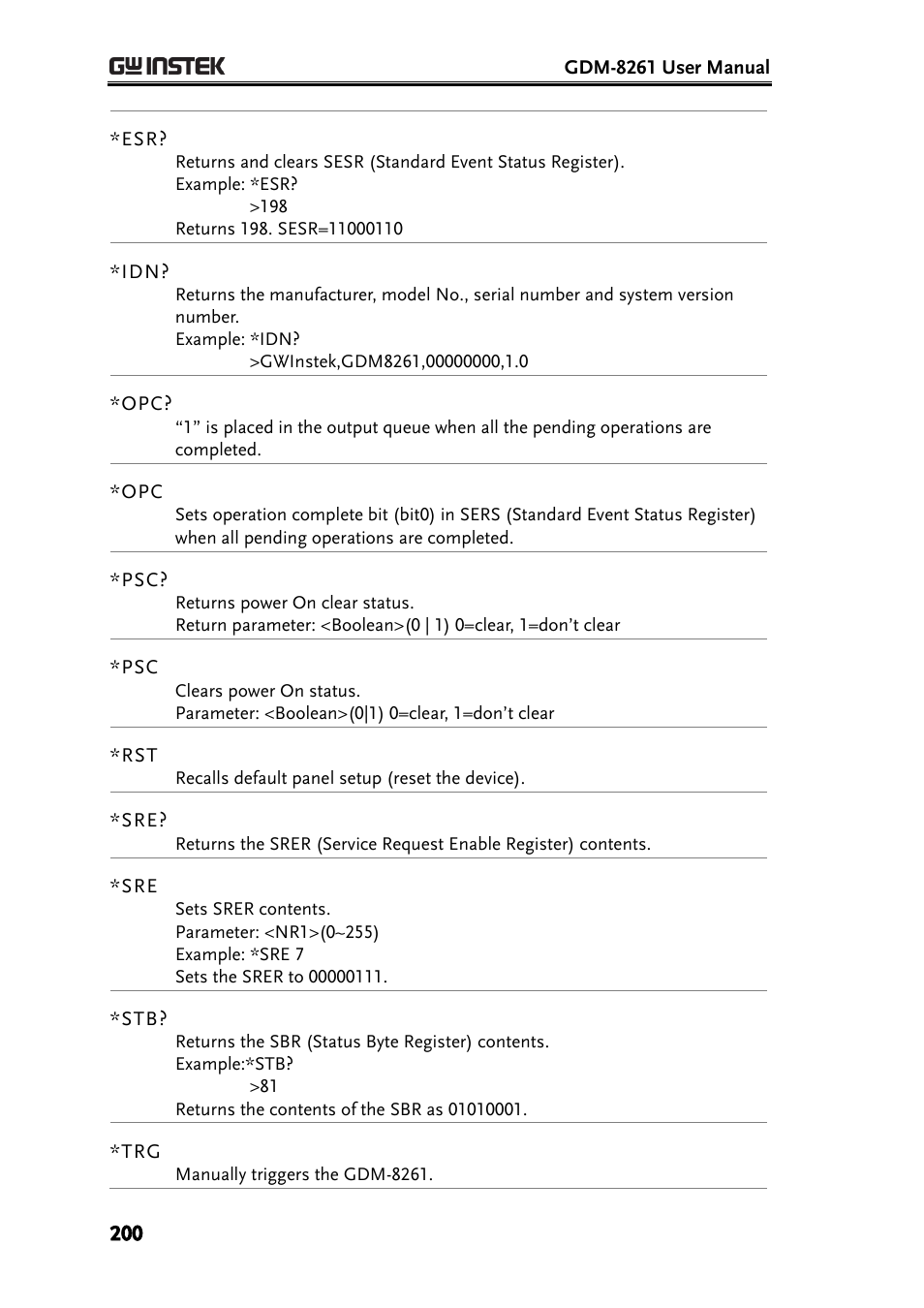 GW Instek GDM-8261 User Manual User Manual | Page 200 / 224