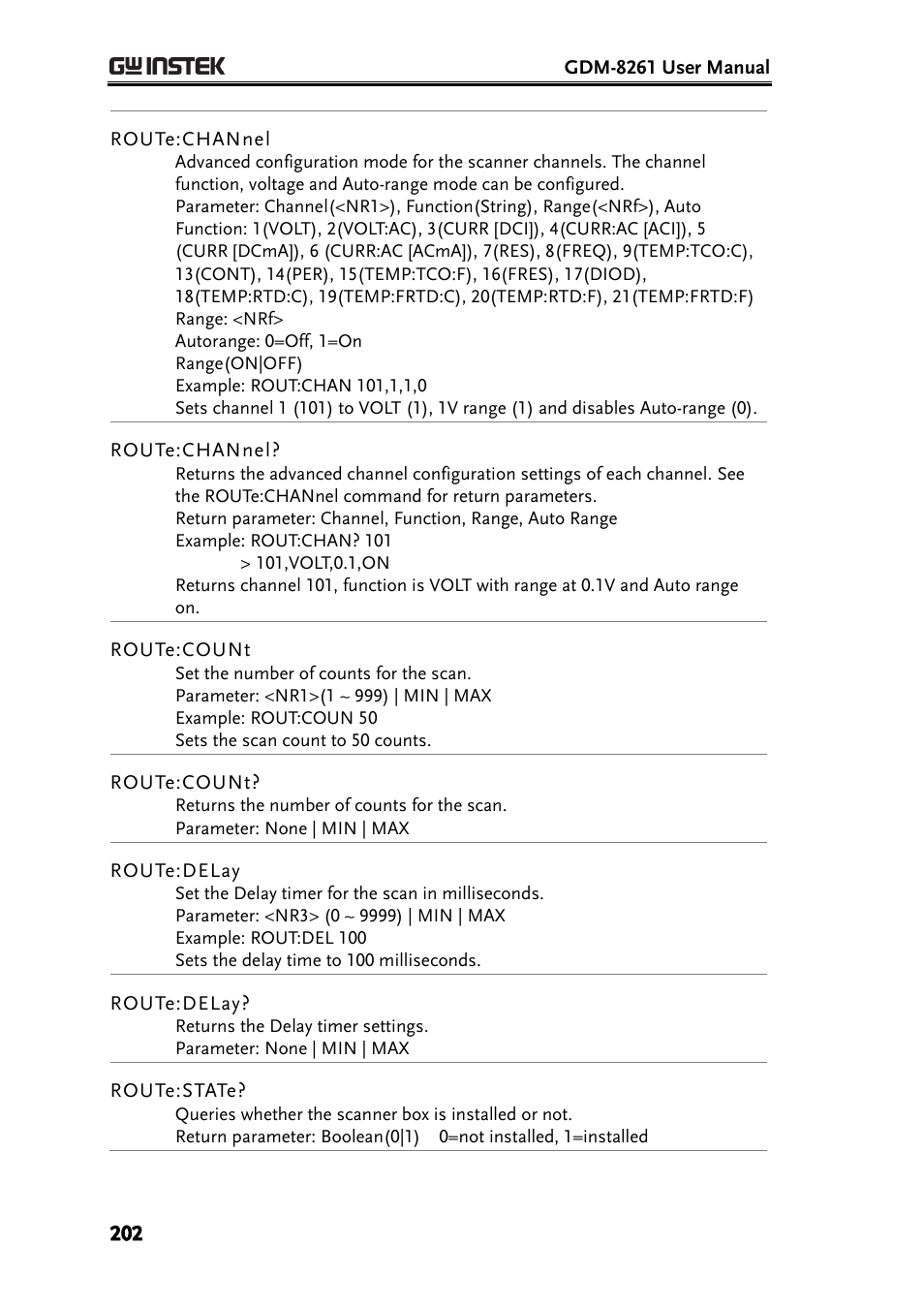 GW Instek GDM-8261 User Manual User Manual | Page 202 / 224