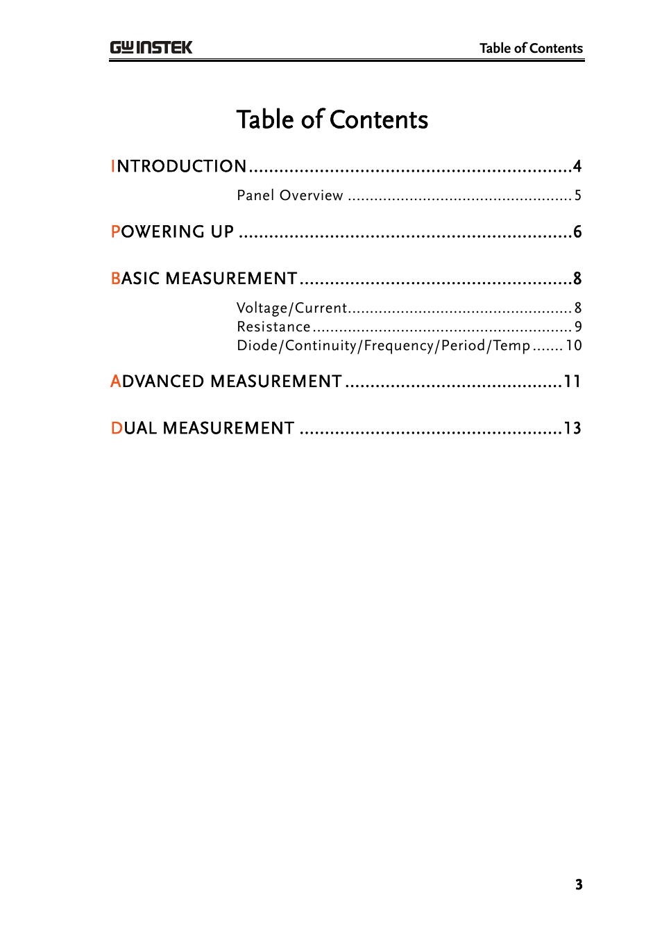 GW Instek GDM-8261 Quick Start Guide User Manual | Page 3 / 14