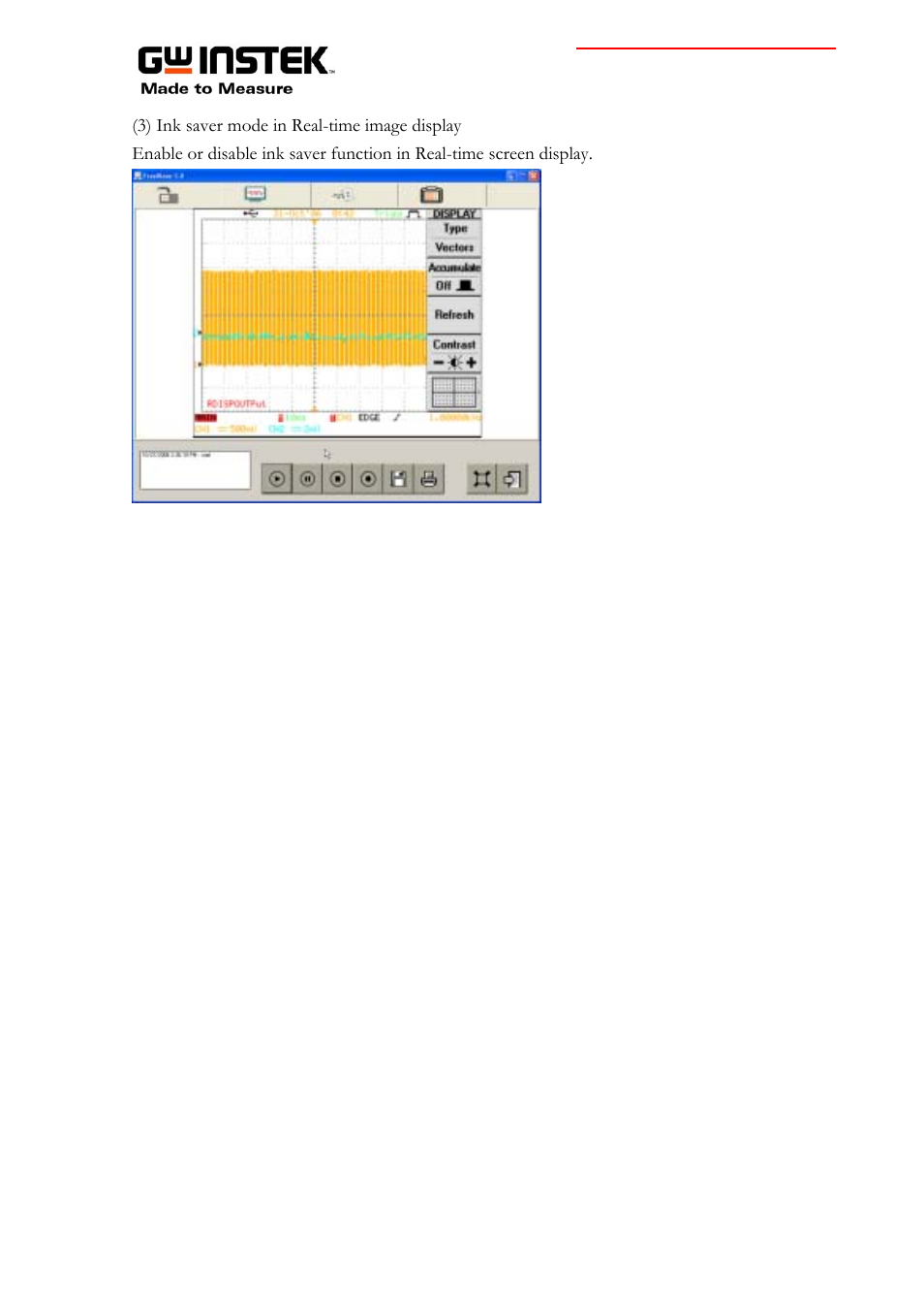 GW Instek GDS-2000 series Instruction guide for FreeWave software User Manual | Page 7 / 10
