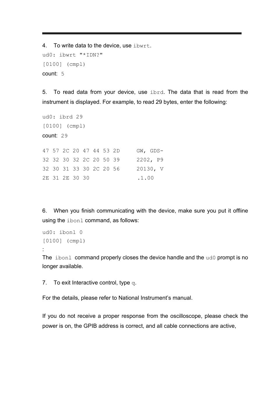 GW Instek GDS-2000 series Programming manual User Manual | Page 11 / 93