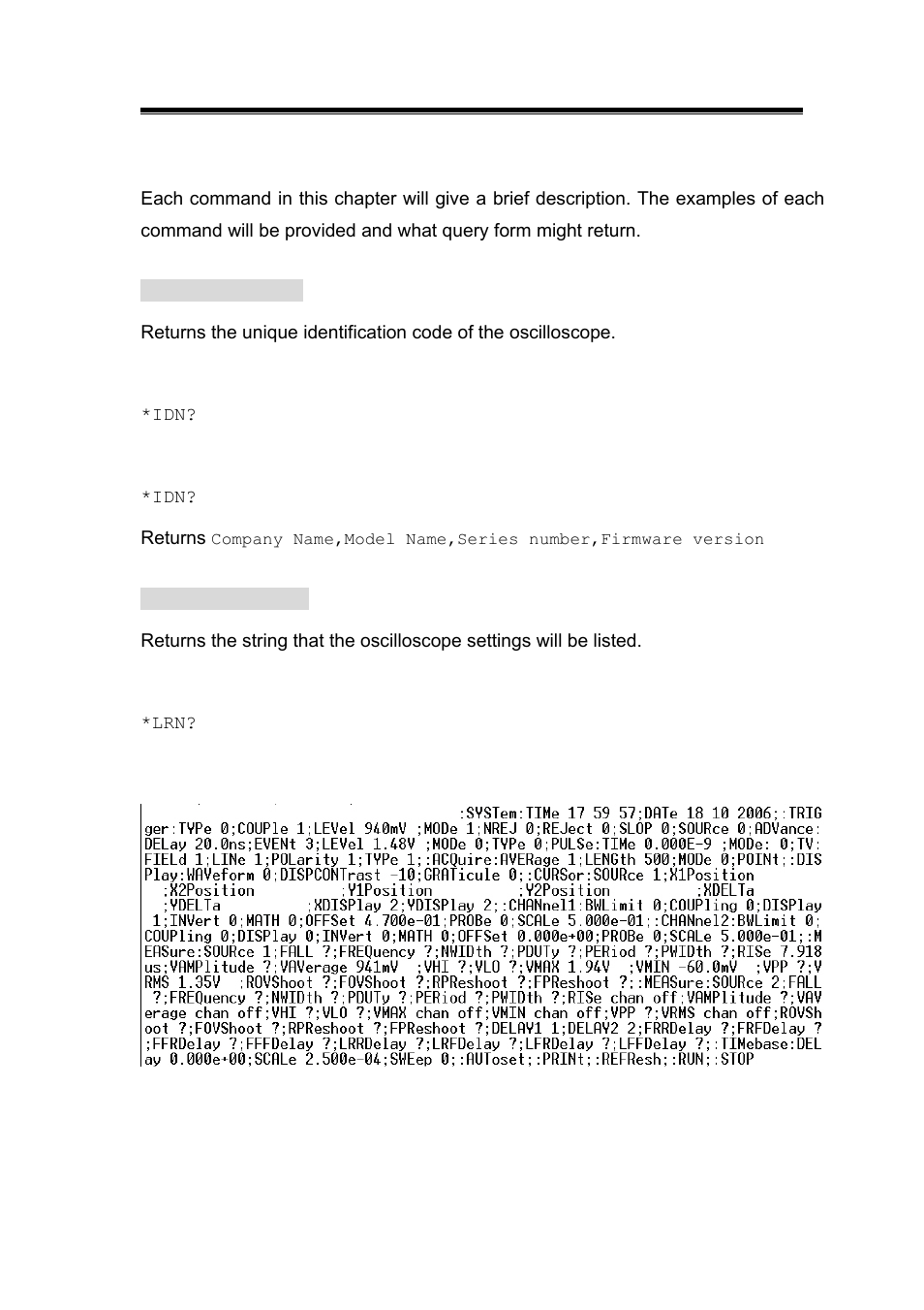 Details of command reference | GW Instek GDS-2000 series Programming manual User Manual | Page 24 / 93