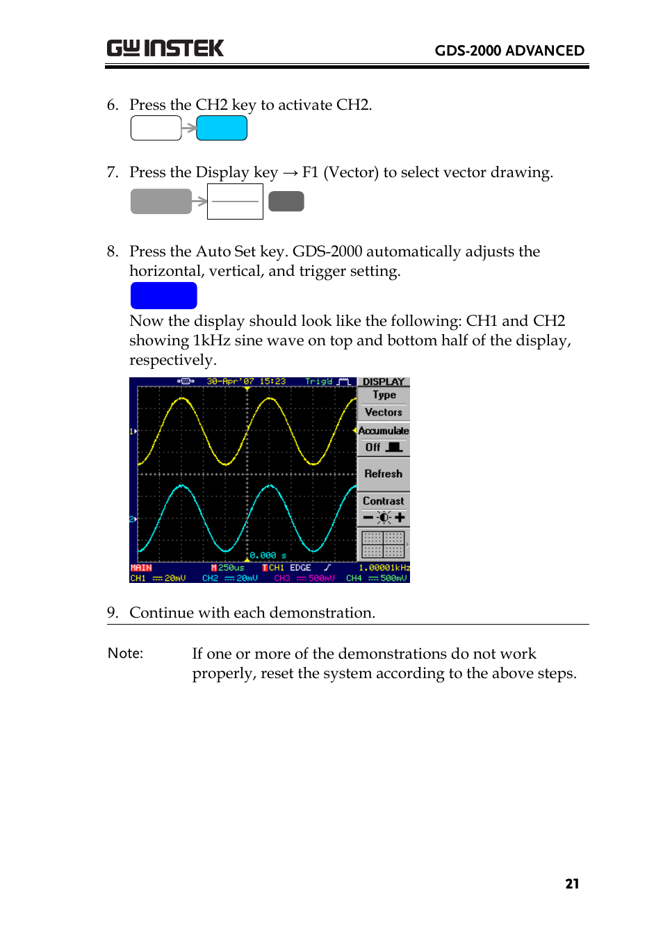 GW Instek GDS-2000 training manual User Manual | Page 21 / 46