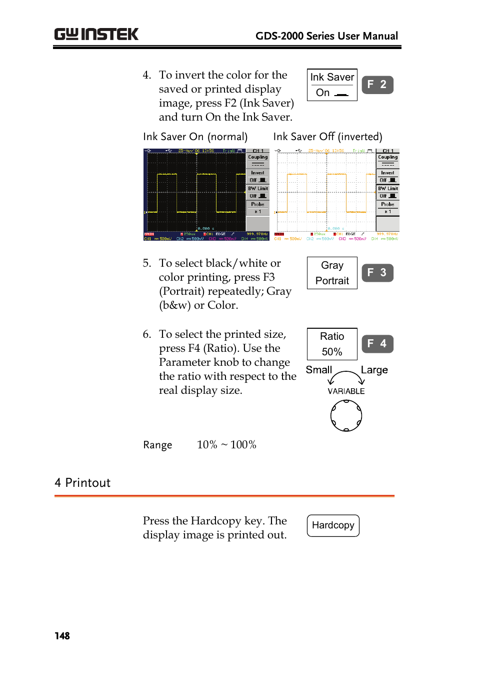 4 printout | GW Instek GDS-2000 series Uer manual User Manual | Page 148 / 174
