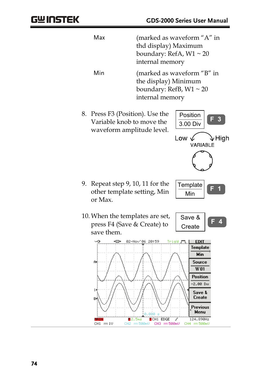GW Instek GDS-2000 series Uer manual User Manual | Page 74 / 174