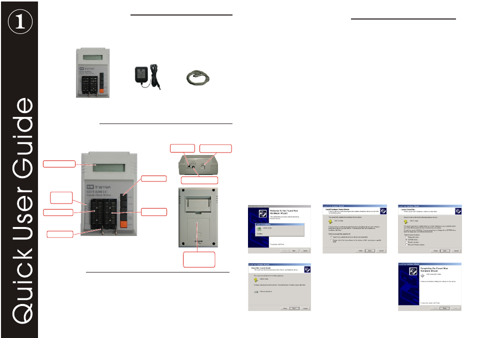 Standard accessories, Attention, Introduction | Install software and driver | GW Instek GUT-6001C User Manual | Page 2 / 5