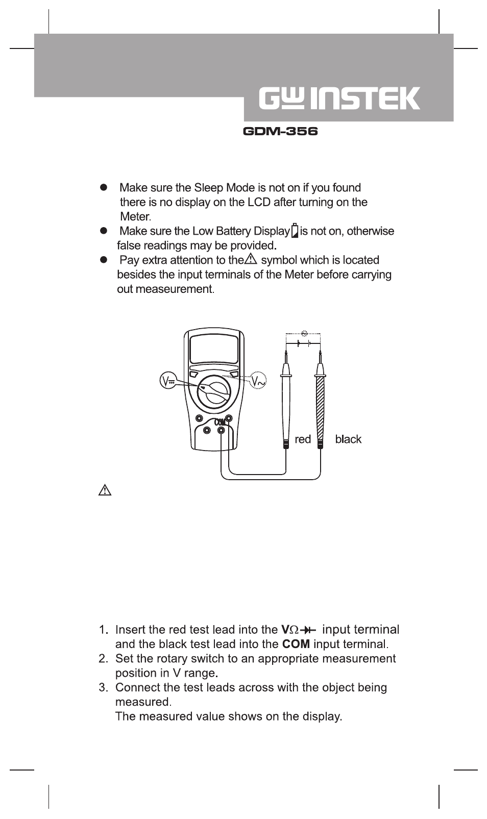 GW Instek GDM-356 User Manual | Page 13 / 33