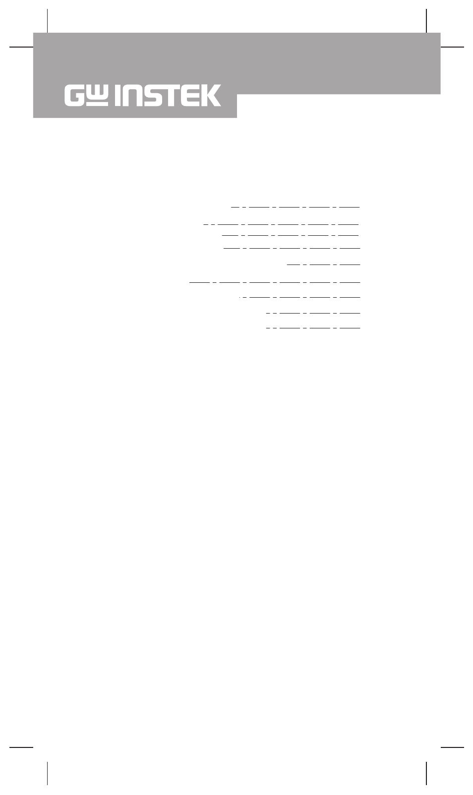 GW Instek GDM-356 User Manual | Page 2 / 33