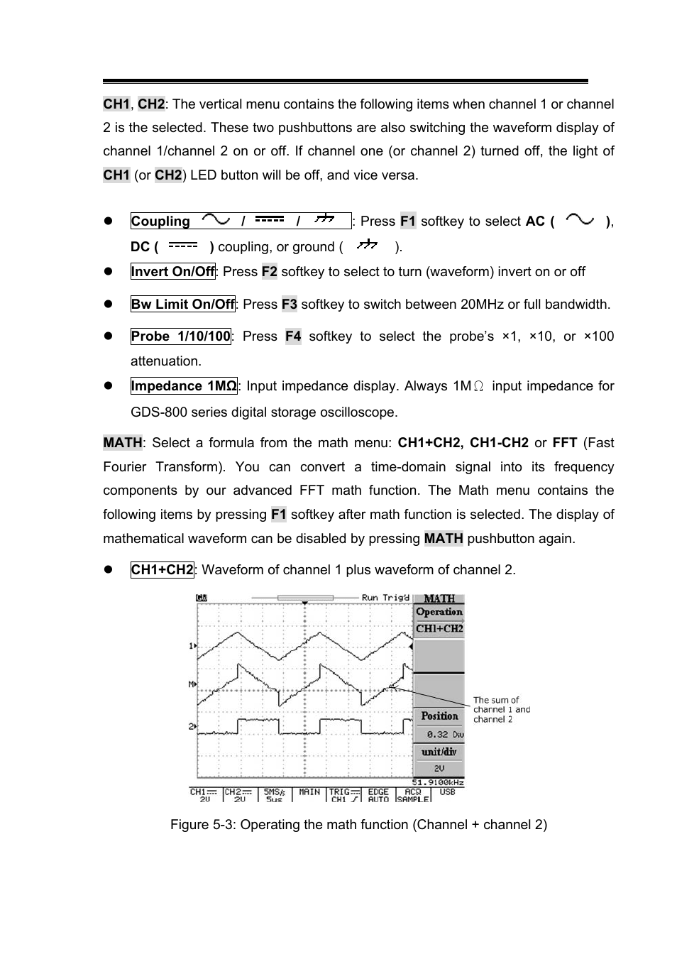 GW Instek GDS-800 Series User Manual User Manual | Page 18 / 83