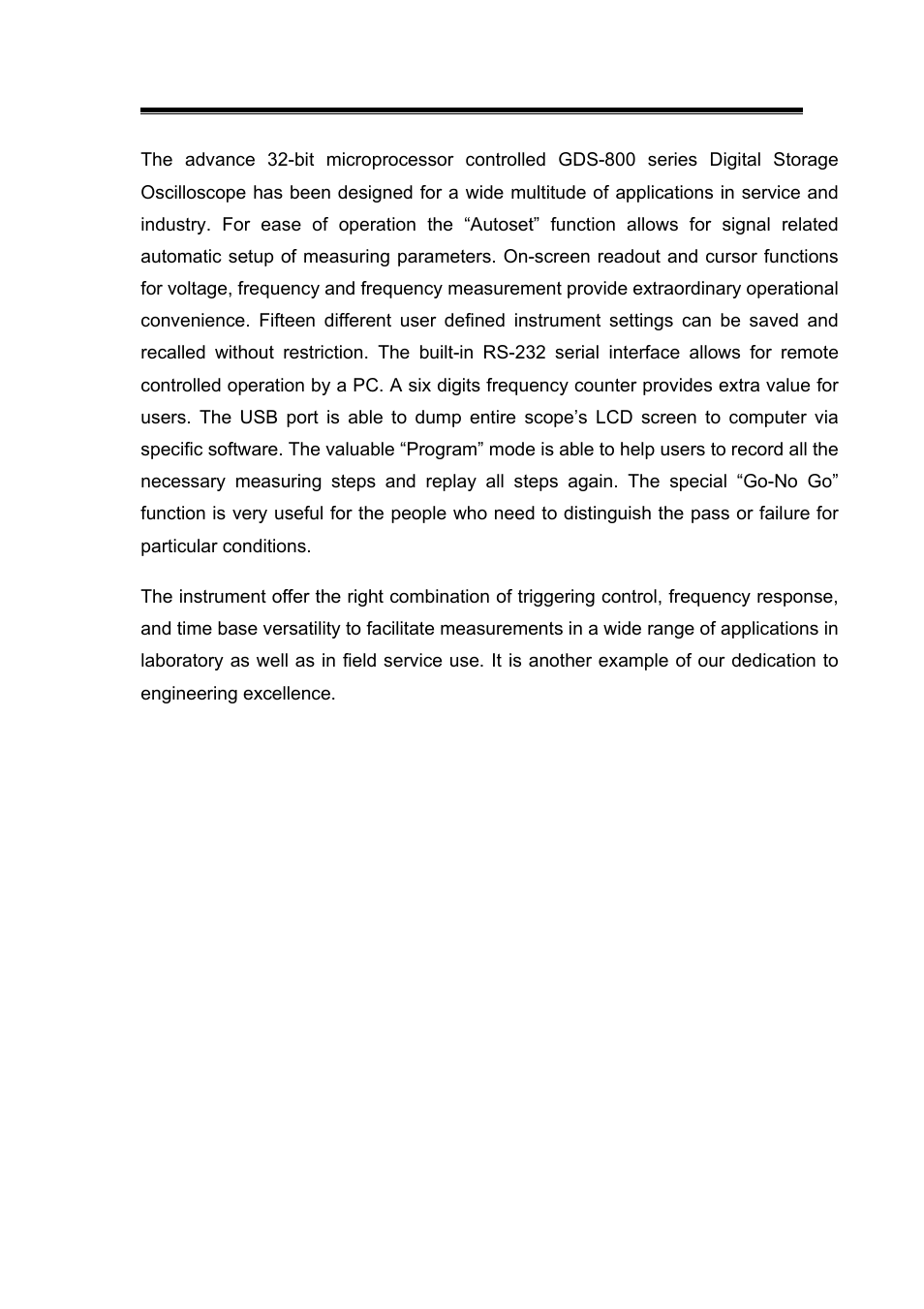 GW Instek GDS-800 Series User Manual User Manual | Page 8 / 83